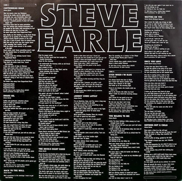 Steve Earle – Copperhead Road (VG+/VG) – LP, AU 1988 - Image 6