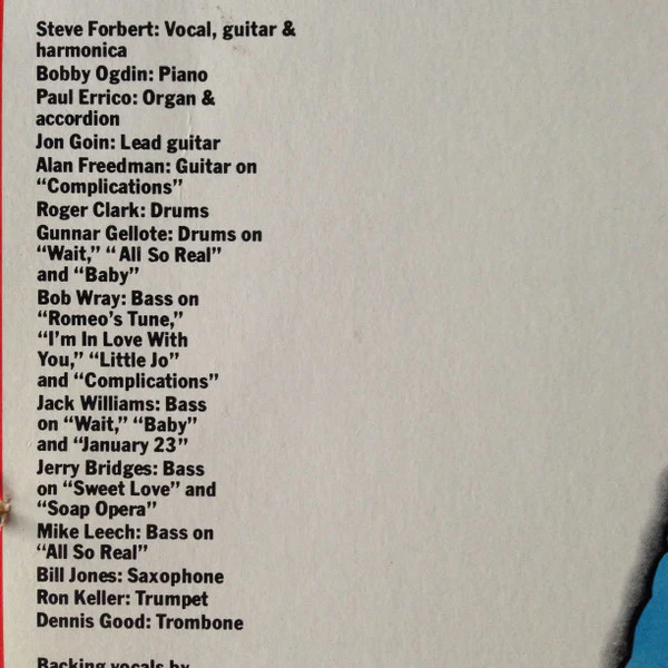 Steve Forbert – Jackrabbit Slim (VG/VG+) – LP, AU 1979 - Image 3
