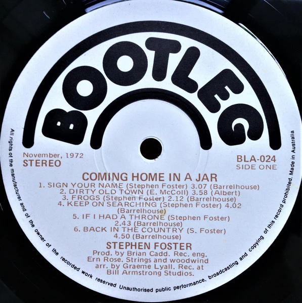 Steve Foster – Coming Home In A Jar (VG/VG) – LP, AU 1972 - Image 7