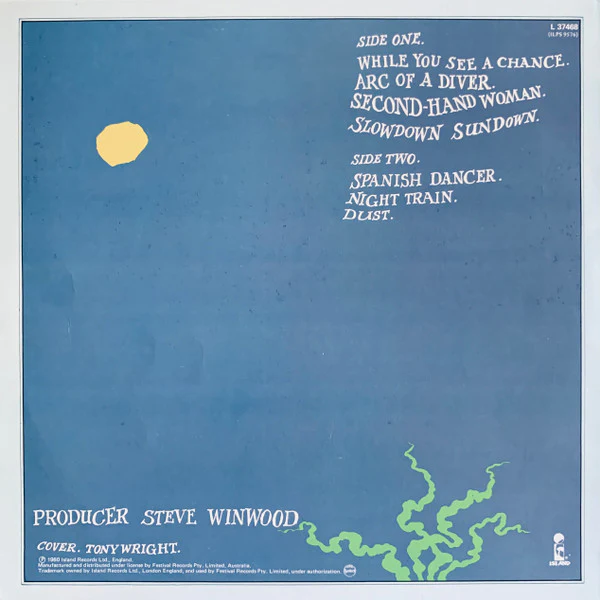 Steve Winwood – Arc Of A Diver (VG+/E) – LP, AU 1980 - Image 2