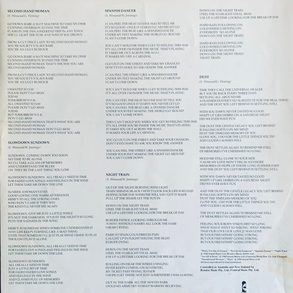 Steve Winwood – Arc Of A Diver (VG+/E) – LP, AU 1980 - Image 4