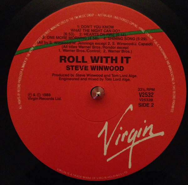 Steve Winwood – Roll With It (VG+/VG) – LP, Australasia 1988 - Image 6