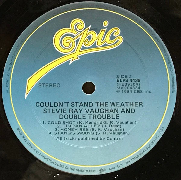 Stevie Ray Vaughan & Double Trouble – Couldn't Stand The Weather (VG+/VG+) – LP, AU 1984 - Image 4