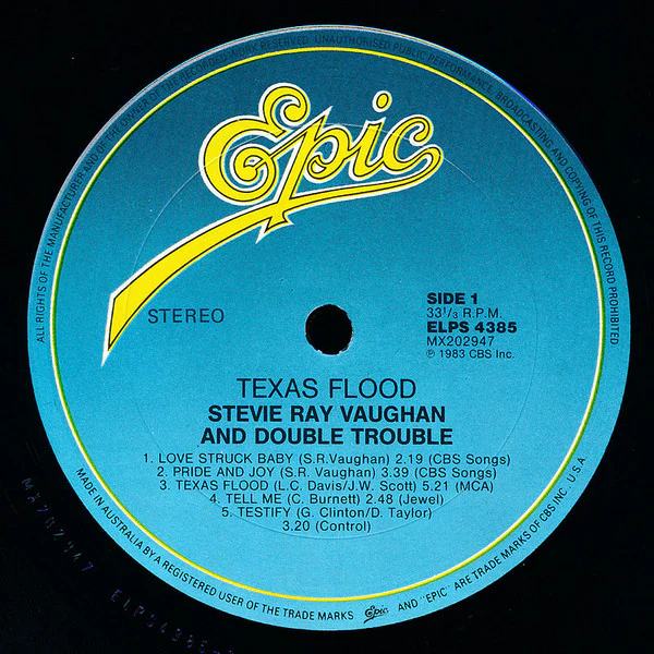 Stevie Ray Vaughan & Double Trouble – Texas Flood (VG+/VG+) – LP, AU 1983 - Image 3