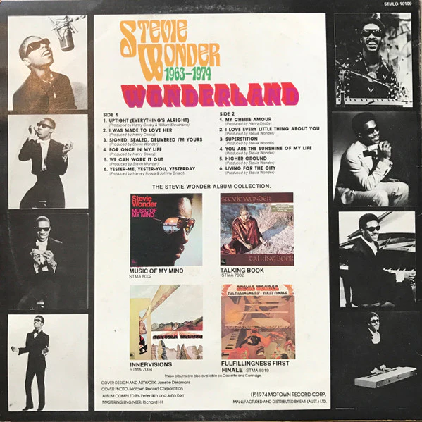 Stevie Wonder – 1963-1974 "Wonderland" (VG/VG+) – LP, AU 1974 - Image 2