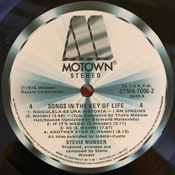 Stevie Wonder – Songs In The Key Of Life (VG/VG) – 2xLP, AU 1976 - Image 8