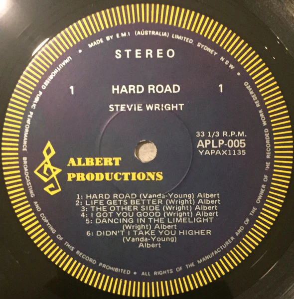 Stevie Wright – Hard Road (VG/VG) – LP, AU 1974 - Image 3