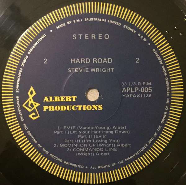 Stevie Wright – Hard Road (VG/VG) – LP, AU 1974 - Image 4