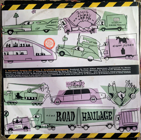 Stock, Aitken & Waterman, Einstein – Roadblock (Loopine Like Remix) (VG/VG) – 12", AU 1991 - Image 2
