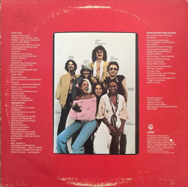 Stoneground – Hearts Of Stone (VG+/VG) – LP, US 1978 - Image 2