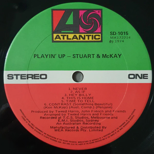 Stuart & McKay – Playin' Up (VG+/VG+) – LP, AU 1974 - Image 3