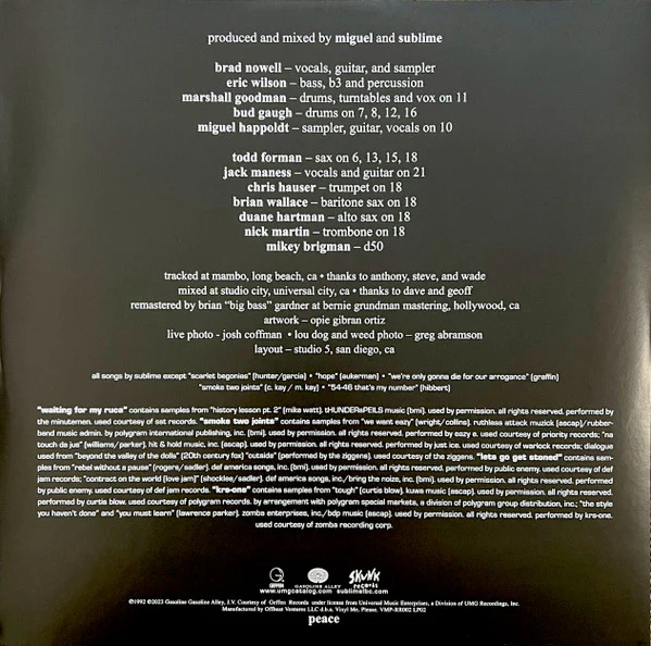 Sublime – 40oz. To Freedom (VG+/E) – 2xLP, US 2023 - Image 8