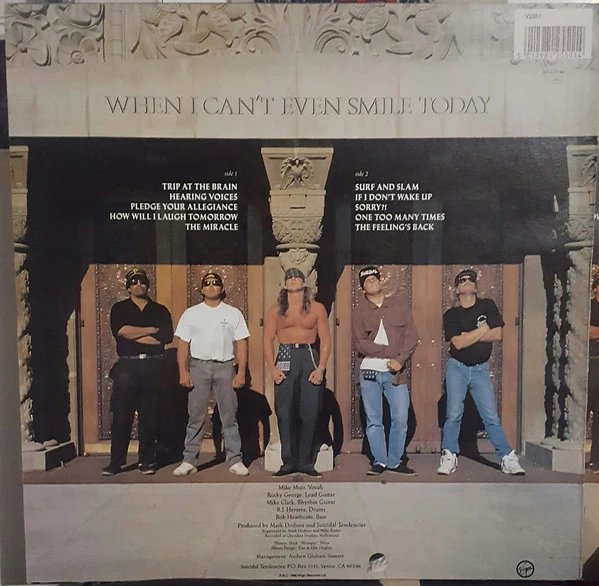 Suicidal Tendencies – How Will I Laugh Tomorrow, When I Can't Even Smile Today (VG/VG+) – LP, AU 1988 - Image 2