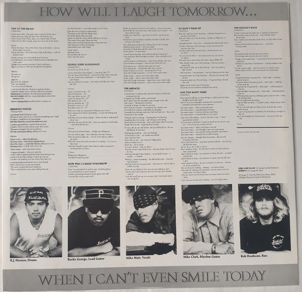 Suicidal Tendencies – How Will I Laugh Tomorrow, When I Can't Even Smile Today (VG/VG+) – LP, AU 1988 - Image 6