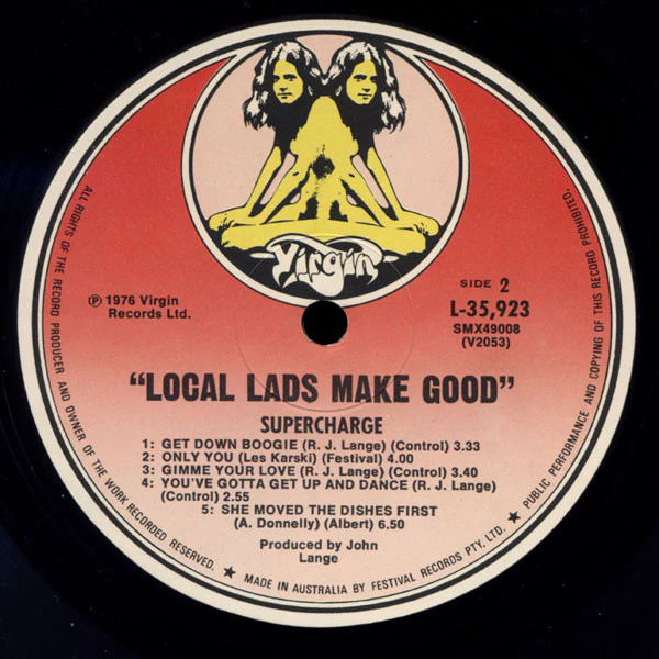 Supercharge – Local Lads Make Good (E/E) – LP, AU 1976 - Image 3