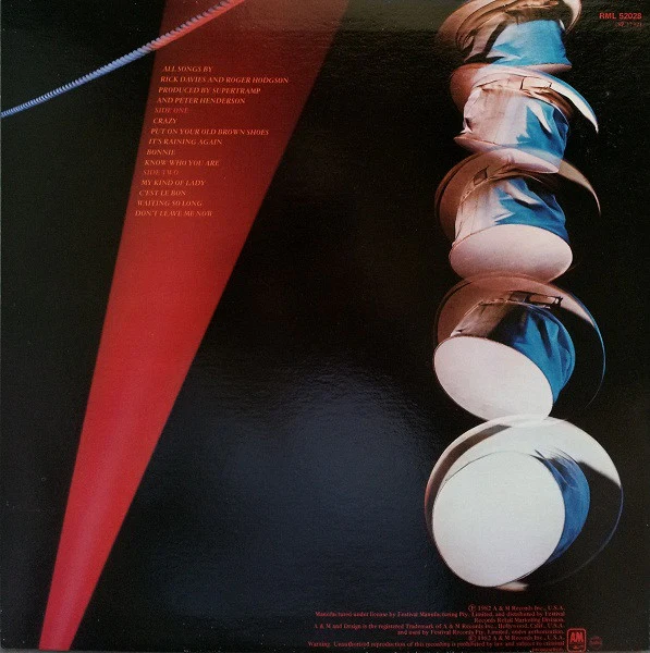 Supertramp – "...Famous Last Words..." (E/VG+) – LP, AU 1982 - Image 2
