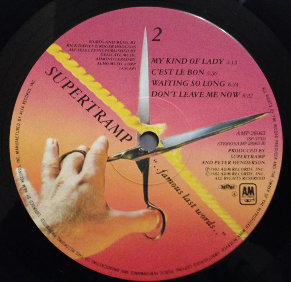 Supertramp – "...Famous Last Words..." (E/E) – LP, JP 1982, With OBI - Image 4