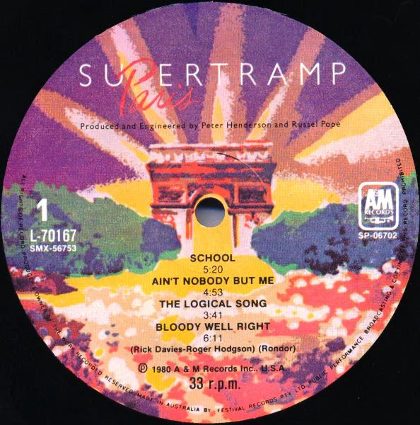 Supertramp – Paris (VG+/VG+) – 2xLP, AU 1980 - Image 5