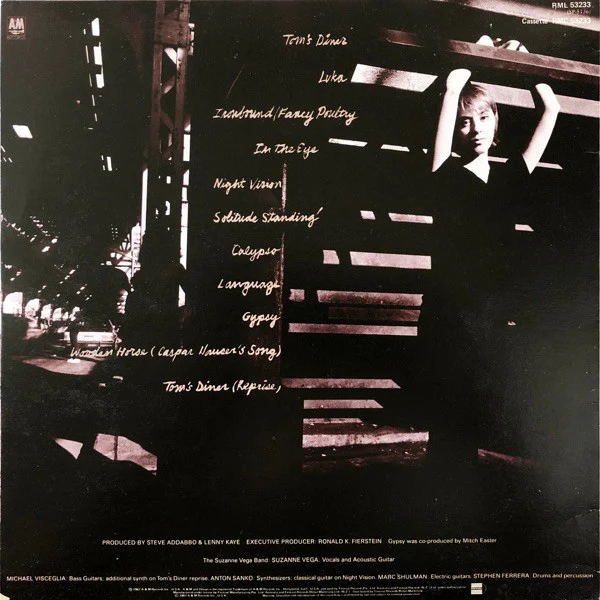 Suzanne Vega – Solitude Standing (VG+/VG+) – LP, AU 1987 - Image 2