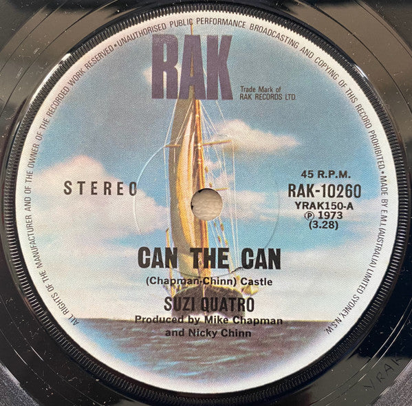 Suzi Quatro – Can The Can (VG+/Generic) – 7", AU 1973