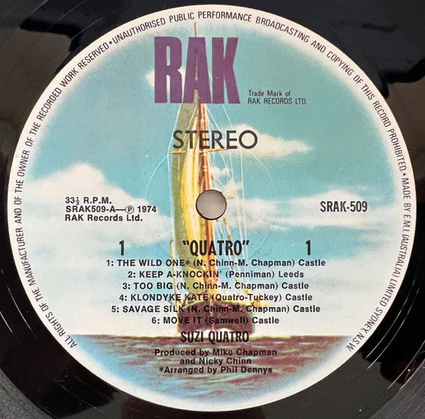Suzi Quatro – Quatro (VG+/VG) – LP, AU 1974 - Image 3