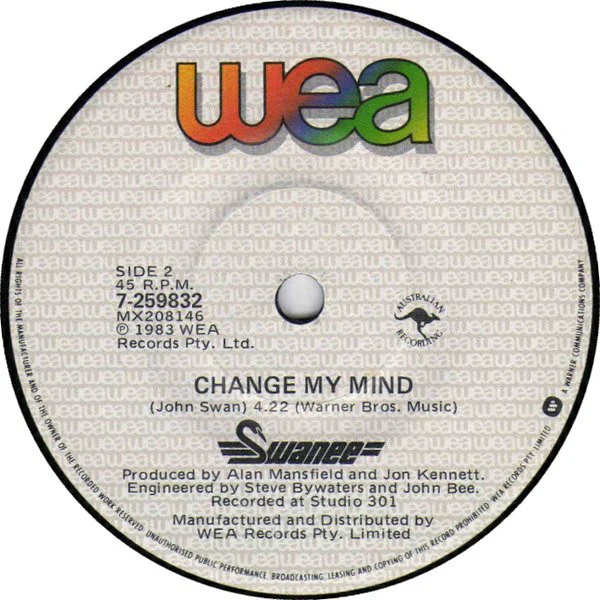 Swanee – Sail Away (VG+/VG+) – 7", AU 1983 - Image 4