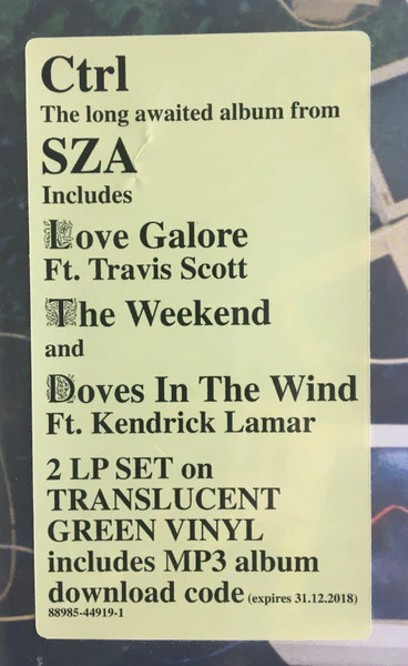 SZA – Ctrl (M/VG+) – 2xLP, 2017 - Image 9