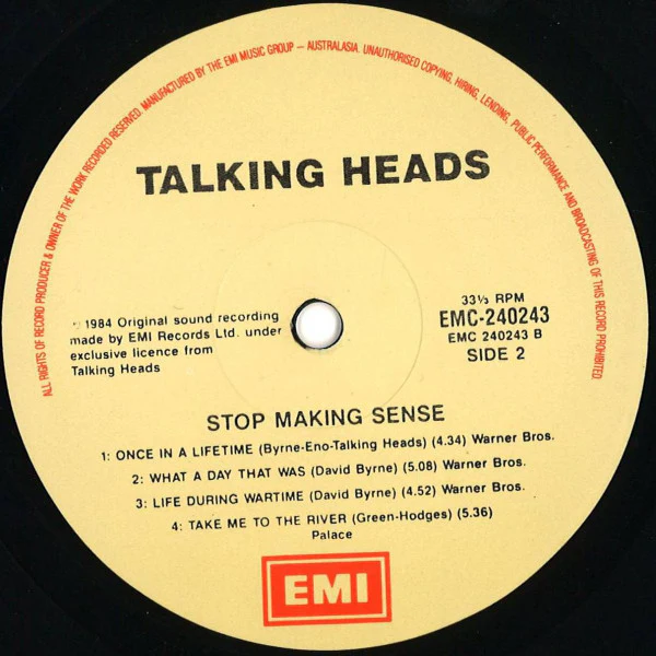 Talking Heads – Stop Making Sense (VG/VG+) – LP, AU 1984 - Image 4