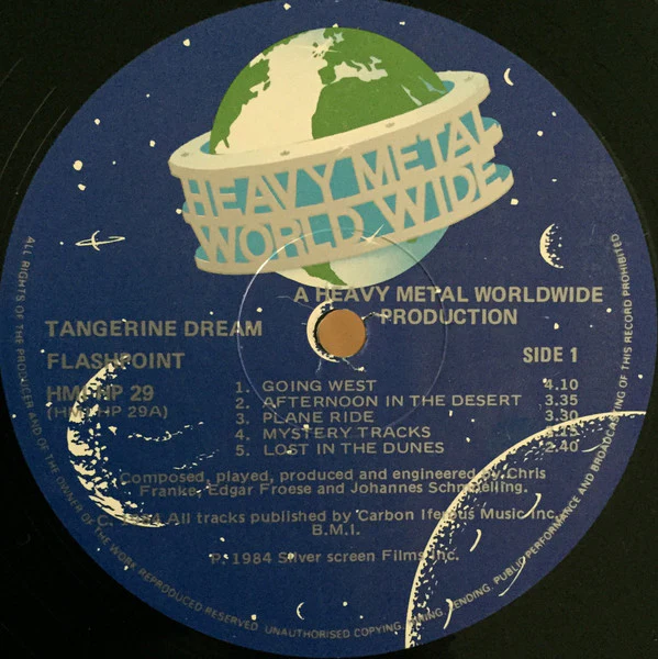 Tangerine Dream – Flashpoint (VG+/VG+) – LP, UK 1984 - Image 3