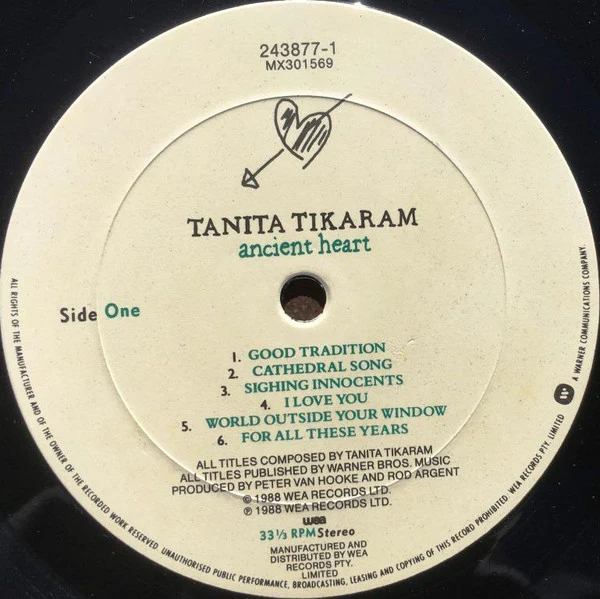 Tanita Tikaram – Ancient Heart (VG/VG+) – LP, AU 1988 - Image 3