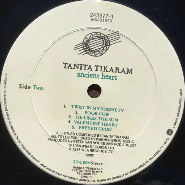 Tanita Tikaram – Ancient Heart (VG/VG+) – LP, AU 1988 - Image 4