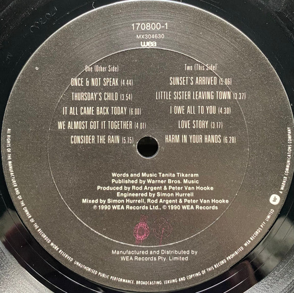 Tanita Tikaram – The Sweet Keeper (VG+/VG+) – LP, AU 1990 - Image 8