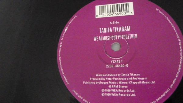 Tanita Tikaram – We Almost Got It Together (VG/VG+) – 12", UK 1990 - Image 3