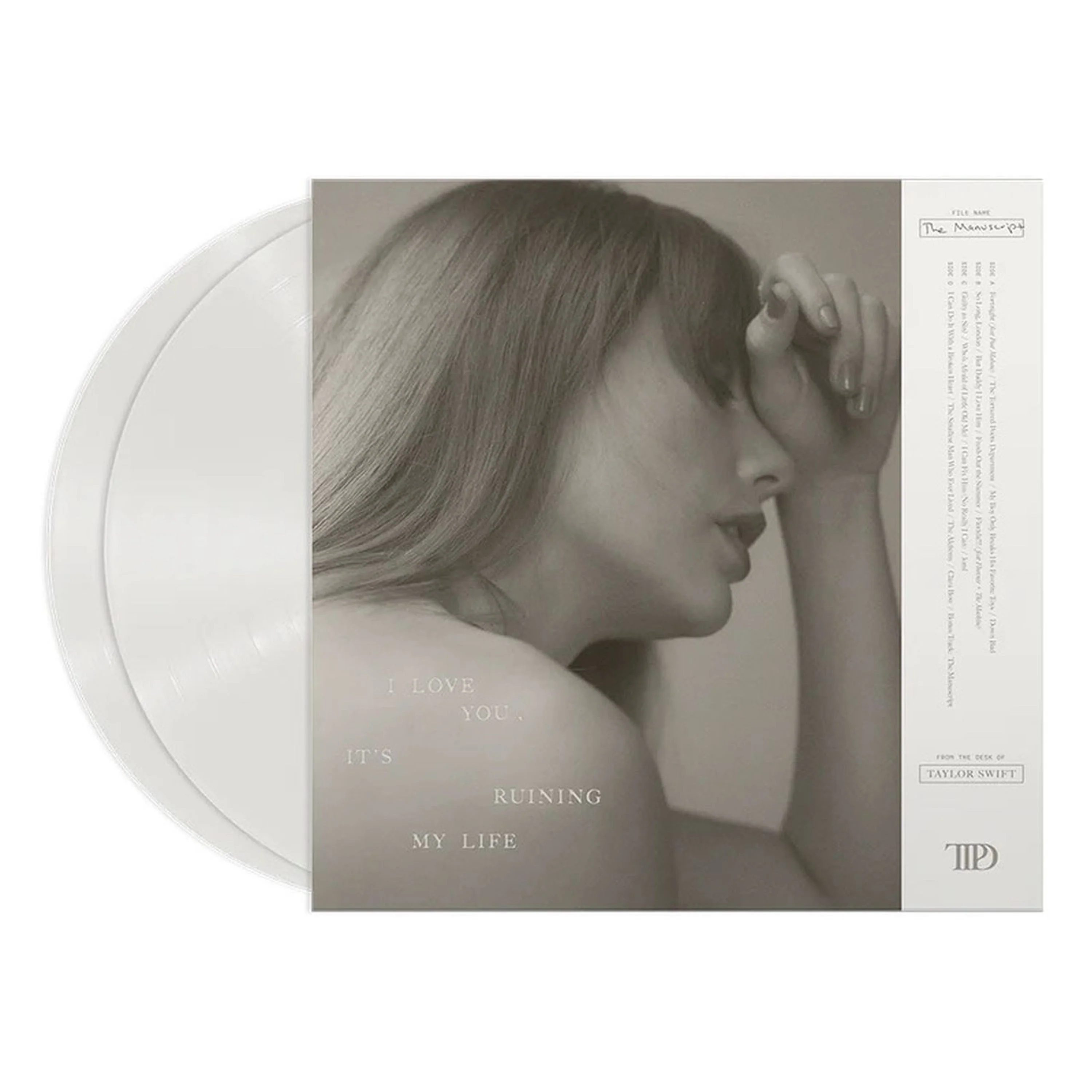 Taylor Swift – The Tortured Poets Department (2xLP, Ghosted White Vinyl) - Image 2