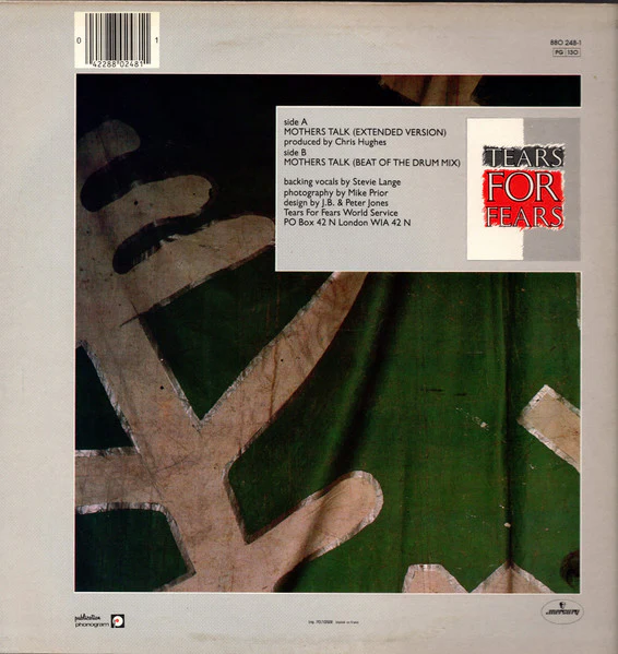 Tears For Fears – Mothers Talk (VG/VG+) – 12", FR 1984 - Image 2
