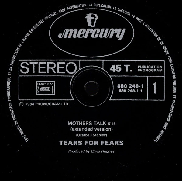 Tears For Fears – Mothers Talk (VG/VG+) – 12", FR 1984 - Image 3