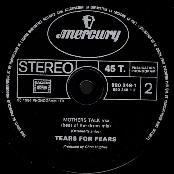 Tears For Fears – Mothers Talk (VG/VG+) – 12", FR 1984 - Image 4