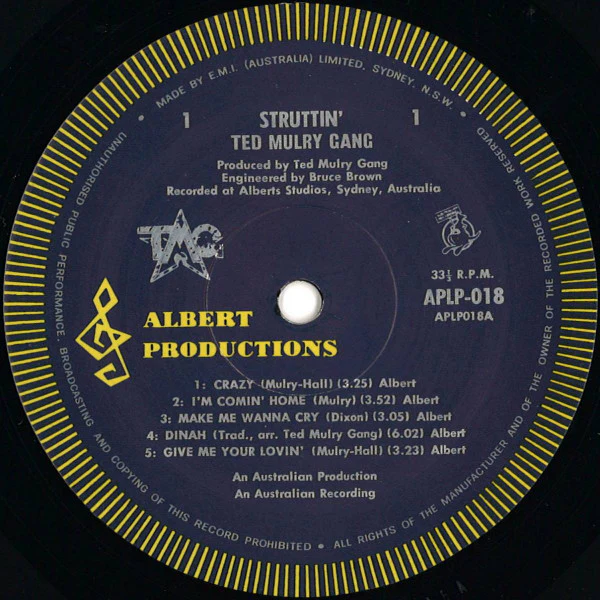 Ted Mulry Gang – Struttin (VG+/VG+) – LP, AU 1976 - Image 5