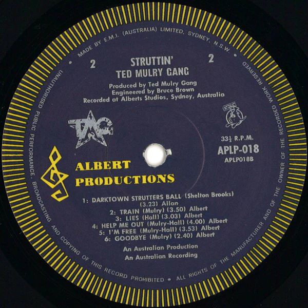 Ted Mulry Gang – Struttin (VG+/VG+) – LP, AU 1976 - Image 6
