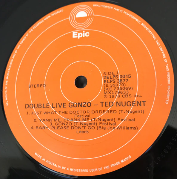 Ted Nugent – Double Live Gonzo! (VG/VG) – 2xLP, AU 1978 - Image 5