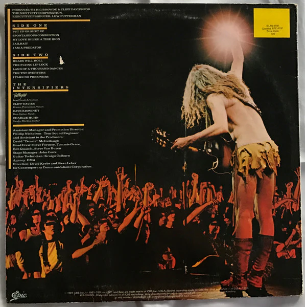 Ted Nugent – Intensities In 10 Cities (VG+/VG) – LP, AU 1981 - Image 2