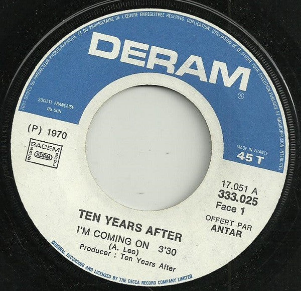 Ten Years After – I'm Coming On / She Lies In The Morning (VG+/VG) – 7", FR 1972 - Image 3