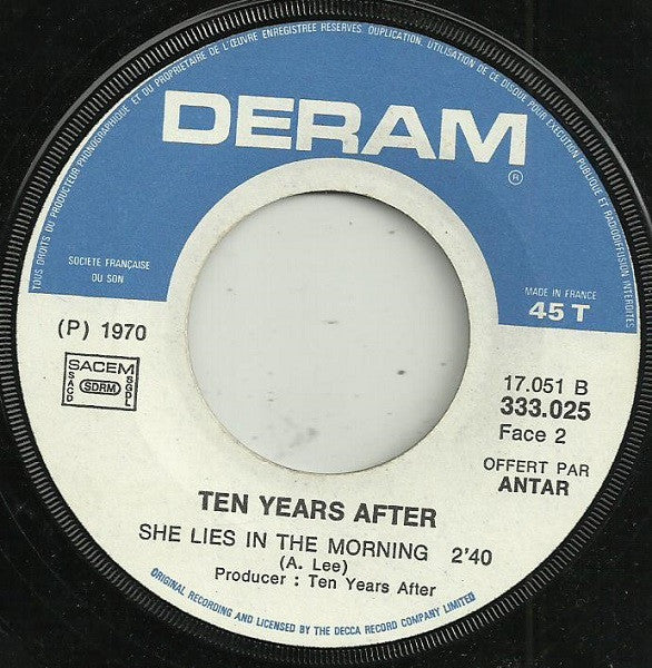 Ten Years After – I'm Coming On / She Lies In The Morning (VG+/VG) – 7", FR 1972 - Image 4