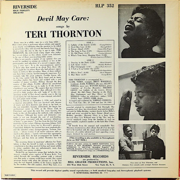 Teri Thornton – Devil May Care (VG+/VG+) – LP, JP 1976, With OBI - Image 4