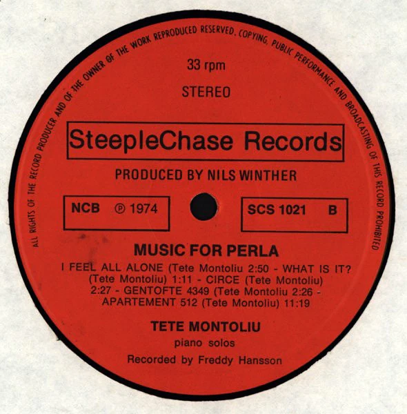 Tete Montoliu – Music For Perla (VG/VG) – LP, DK 1974 - Image 4