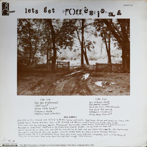 The 012 – Lets Get Proffesional (VG+/VG) – LP, UK 1984 - Image 2