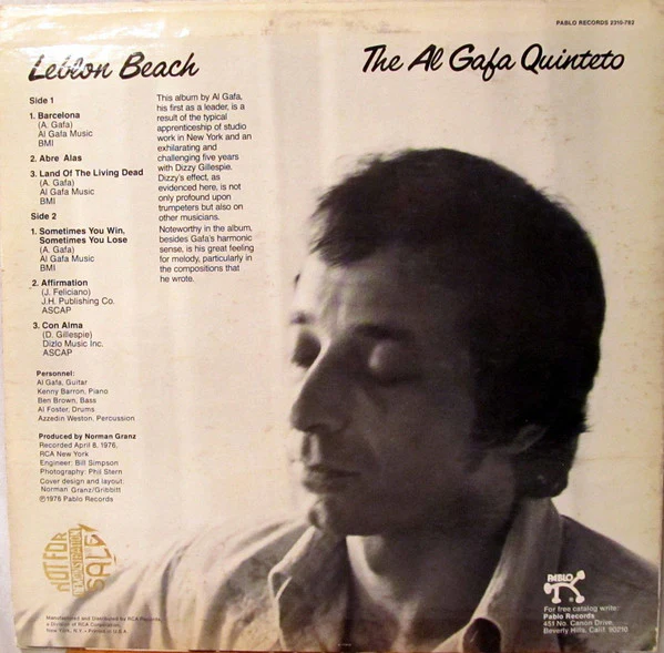 The Al Gafa Quinteto – Leblon Beach (VG/VG+) – LP, US 1976 - Image 2