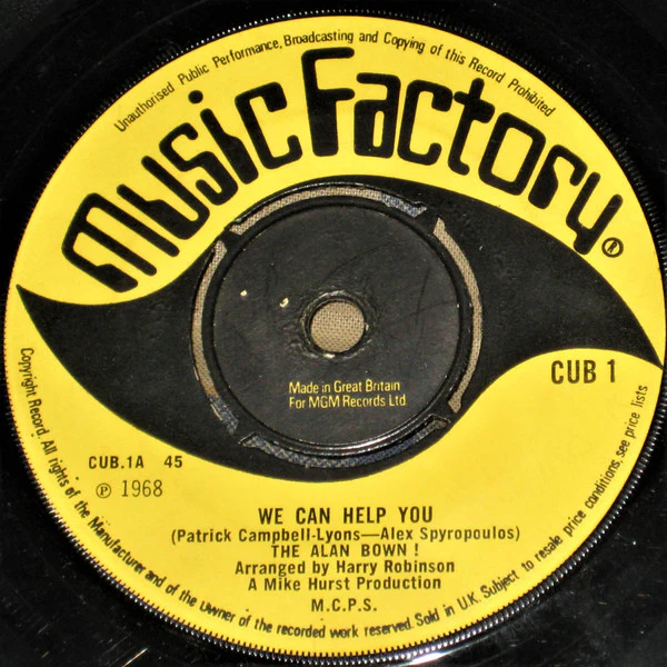 The Alan Bown Set – We Can Help You (VG/Generic) – 7", UK 1968