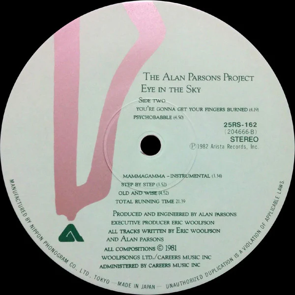 The Alan Parsons Project – Eye In The Sky (E/VG+) – LP, JP 1982, With OBI - Image 3