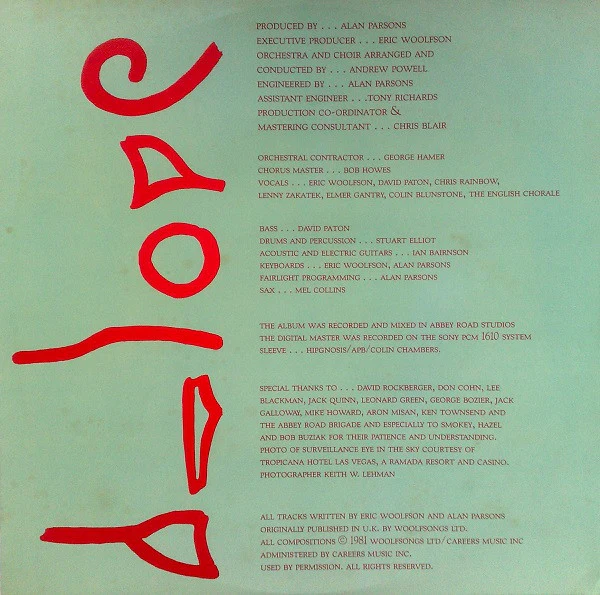 The Alan Parsons Project – Eye In The Sky (VG+/VG+) – LP, AU 1982 - Image 4
